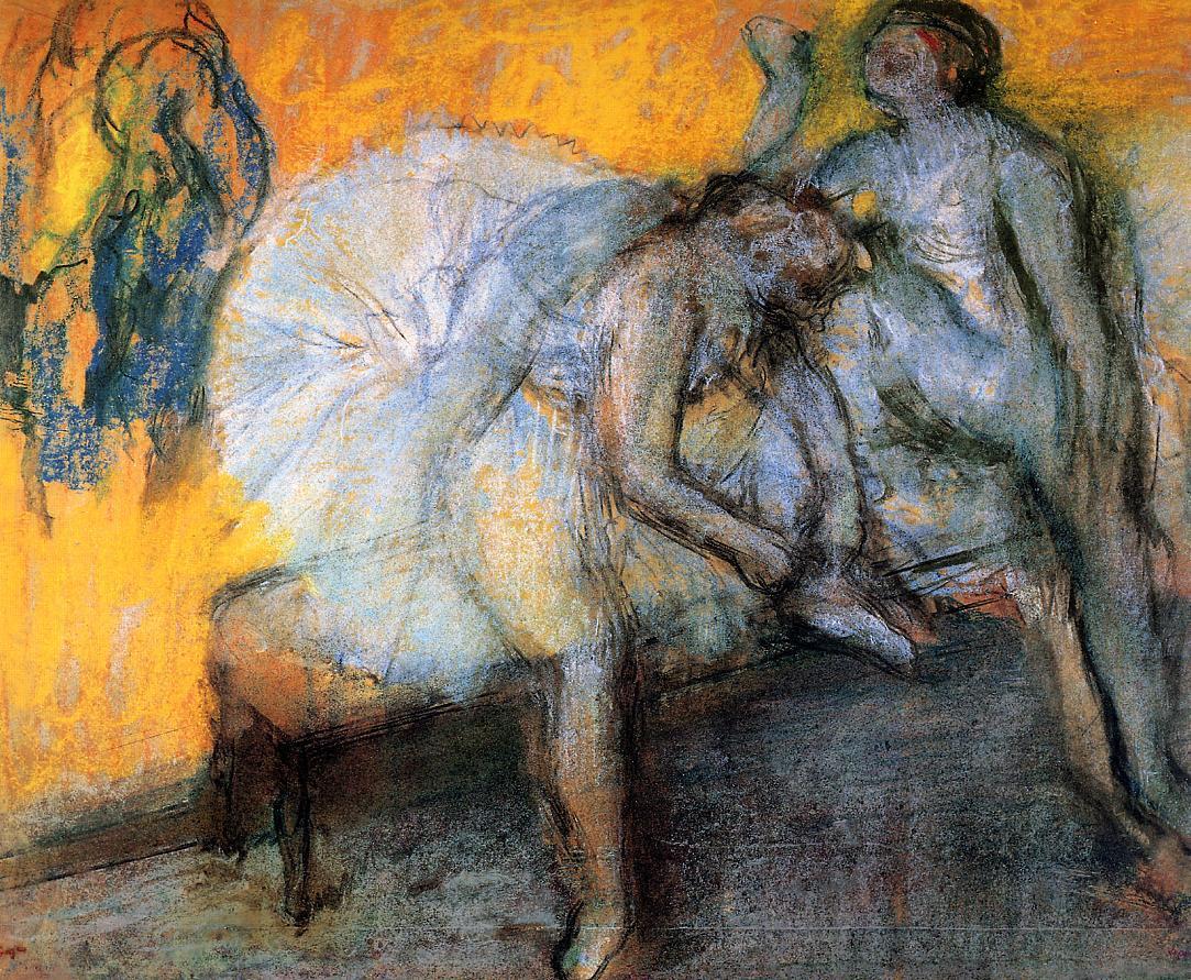 Two Dancers in Yellow and Pink 1910